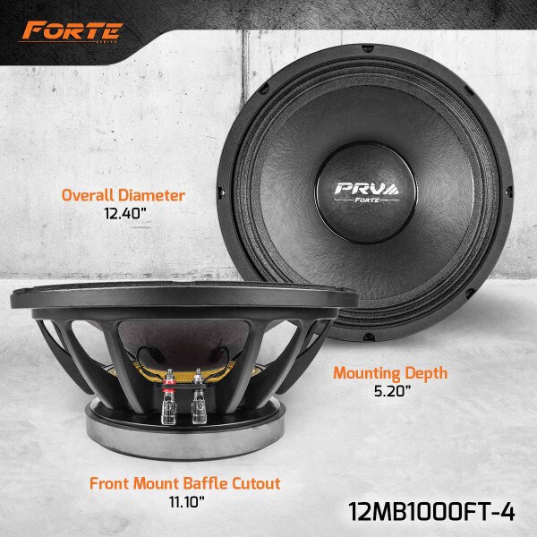 Main product image for PRV Audio 12MB1000FT-4 Forte Series 12" Midbass Speaker 4 Ohm294-3416